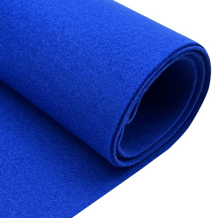 EOVEA | Acrylic Felt Fabric by The Yard - Non-Stiff, Soft Material - 72" Wide - 1.6mm Thick Felt Sheets for DIY Crafts, Sewing, Upholstery, Cushion, Padding(Royal Blue, 1 Yard)