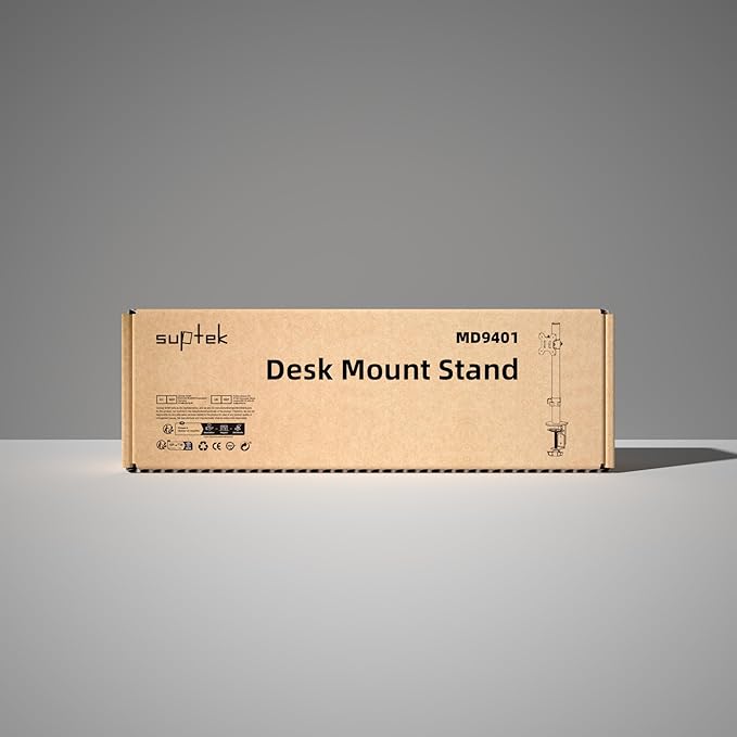 Suptek Single Monitor Mount, Adjustable Monitor Arm Desk Mount Stand for 1 / One Screen up to 32 inch Screen(MD9401)