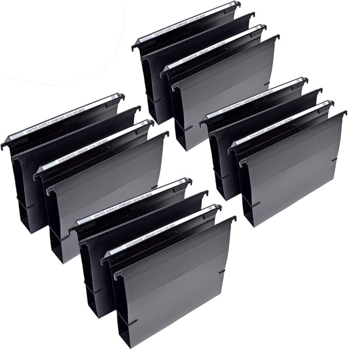 Ultimate Office MagniFile Extra-Capacity Hanging File Folders, 2" Box-Bottom, Letter Size, Feature Wrap-Around Bungee Security Cord (Set of 8)