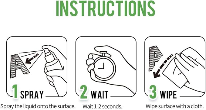 loukin Non-Toxic Whiteboard Cleaner, 3.4 fl oz Dry Erase Board Cleaner, Low-Odor White board Cleaning Spray, Removes Stubborn Marks from Whiteboards