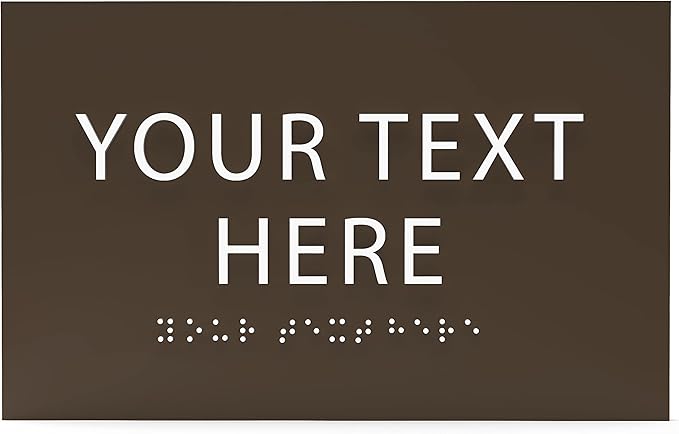 6" X4" Personalized Custom Sign- Tactile Graphics Grade 2 Braille Text | ADA Compliant Wall Mount Plastic Signs For Schools, Offices, Businesses, Apartments & Restaurants