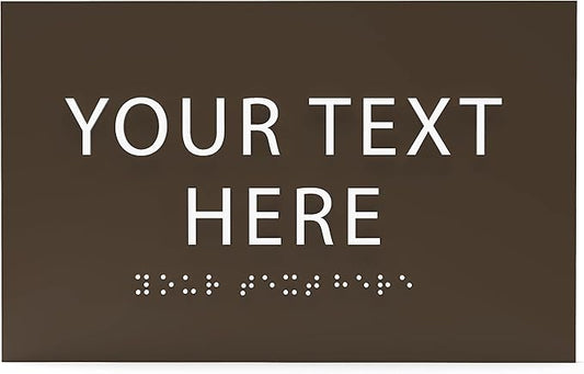 6" X4" Personalized Custom Sign- Tactile Graphics Grade 2 Braille Text | ADA Compliant Wall Mount Plastic Signs For Schools, Offices, Businesses, Apartments & Restaurants