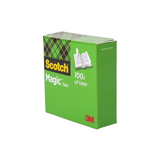 Scotch Magic Tape, Invisible, Repair Christmas Cards and Use as Holiday Gift Wrap Supplies for Christmas, 18 Tape Rolls