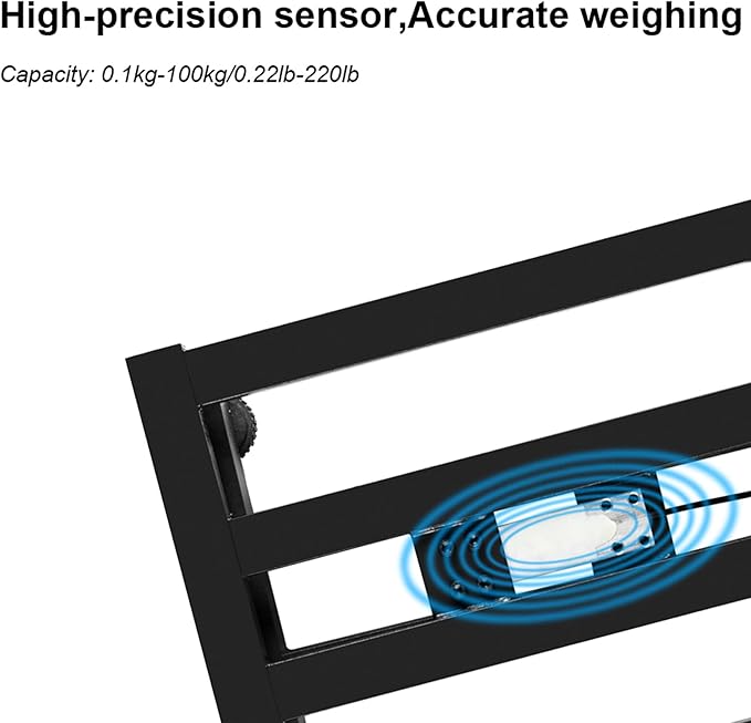 TUFFIOM 220lb Weight Electronic Platform Scale,Digital Floor Heavy Duty Folding Scales,Stainless Steel High-Definition LCD Display, Perfect for Postal Luggage Shipping Mailing Package Price Computing