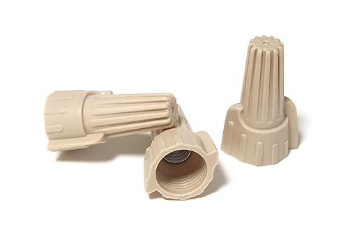 Happy Emily 500pcs, Tan Winged Wire Connectors, Twist-On Easy Screw On Type Connectors, Heavy Duty, for Connect Electrical Wiring, Wing Wire connectors, Easy Twist-On Ribbed Cap