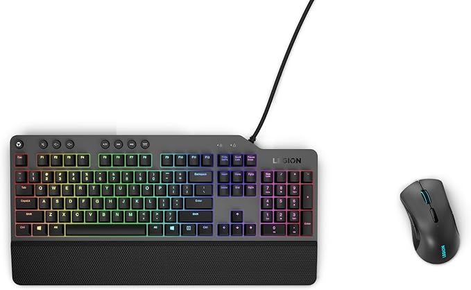 Lenovo Legion M600 RGB Wireless Gaming Mouse – 16,000 DPI, 9 Programmable Buttons, 200-Hour Battery Life, 50-Million Clicks Durability – Ambidextrous Computer Mouse (Black)