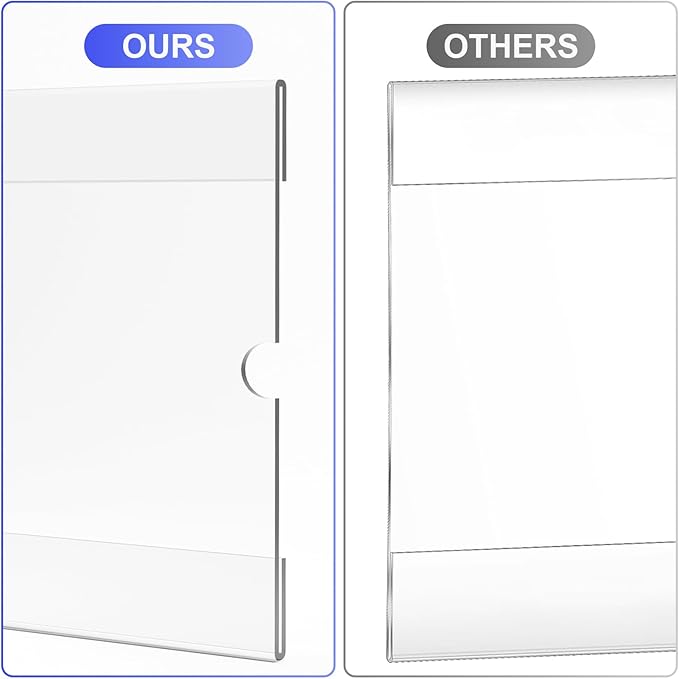 8.5x11 inches Acrylic Sign Holder Wall Mounted Portrait Nami Tape, 8 1/2 x 11 Clear Plastic Plexiglass Sign Holder for Office, Home, Store, Restaurant Window Door -No Drilling(3 Pack)