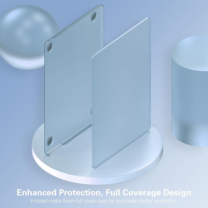 KEROM SkyBlue Case for MacBook Air 15 inch 2025 2024 2023 M4 M3 M2 A3241 A3114 A2941, MacBook Air M4 15 inch Case, Frosted Matte Plastic Hard Shell & Keyboard Cover for Mac Air 15, Sky Blue Clear