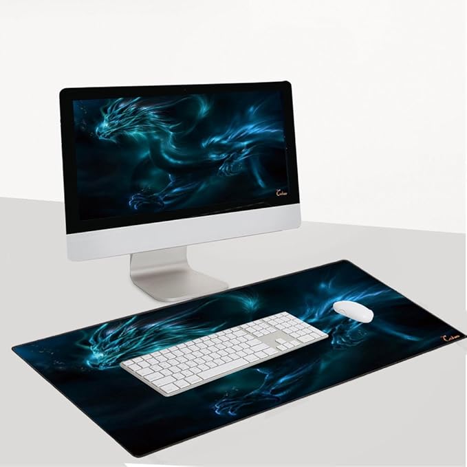 XXL Professional Large Mouse Pad & Computer Game Mouse Mat (35.4x15.7x0.1IN, Dragon)