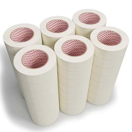 SWRT 48 Rolls Masking Tape 1 Inch x 55 Yards, 2640 Yards Total – Bulk Value Pack with Strong Adhesion & Clean Removal, Easy Tear Painter’s Tape for Multi-Surface Painting, Labeling & Crafts