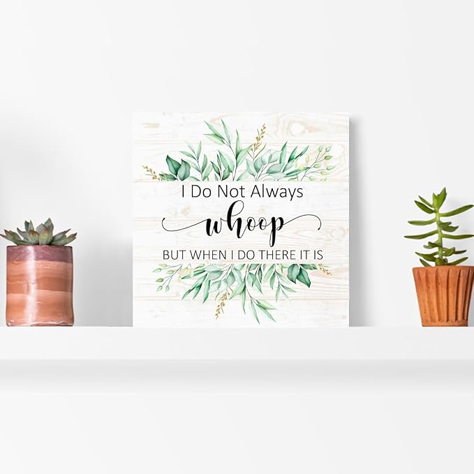 Be Kind Work Hard Stay Humble Quote Wooden Block Sign, 5" x 5" Encouraging Desk Decor for Office,Motivational Gift for Women Best Friend, Positive Vibes Home Accent