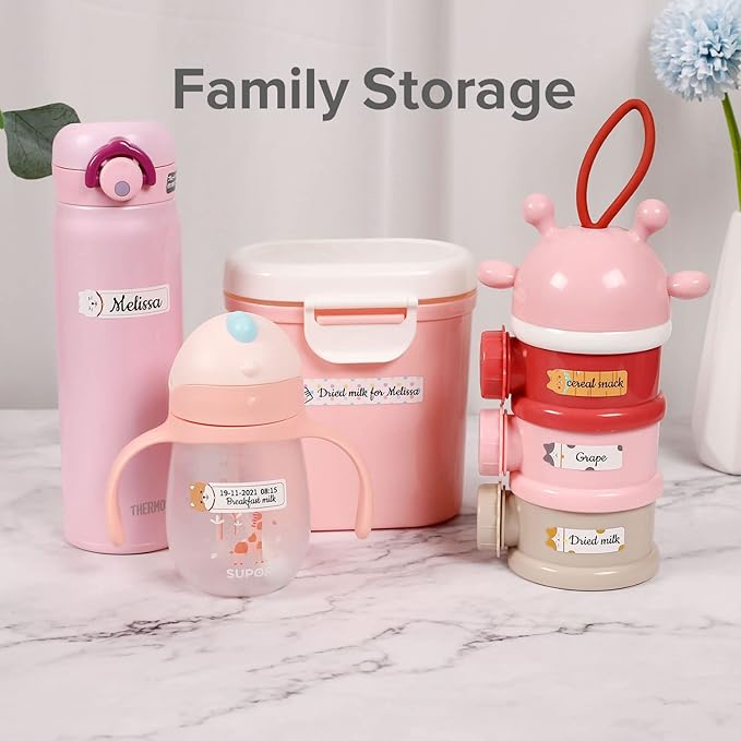 LMASBLTER D110M Label Maker Machine with Tape Portable Bluetooth Sticker Label Printer with Different Fonts Easy to Use Ideal for Home Office Organization Small Business Supplies USB Rechargeable