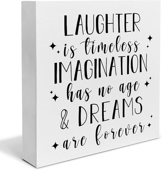 Inspirational Quote Decor Disney Gift for Women Disney Decorations Home Office Wood Sign for Desk Table Shelf 5 x 5 Inches