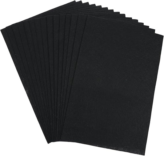 15 Pack Stiff Black Felt Fabric Sheets for Crafts, 11.81 x 7.87 Inches, Durable Craft Felt for DIY Projects, Sewing, and Decorative Accessories