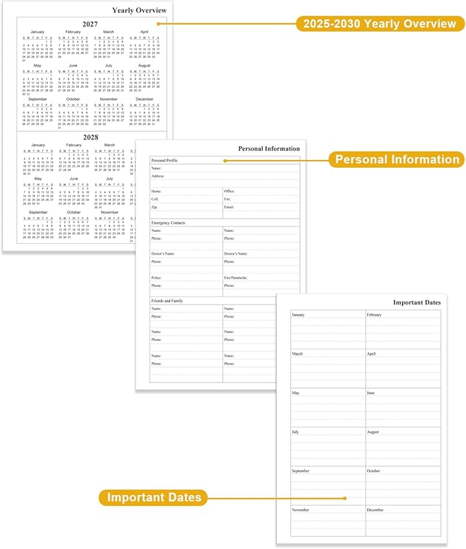 2026-2030 Monthly Planner - 60 Month PLanner Calendar from January 2026 to December 2030, 5 Year Planner 2026-2030 with Flexible Cover, Inner Pocket, Perfect for Home | School | Office, 5.8" x 8.5", Green