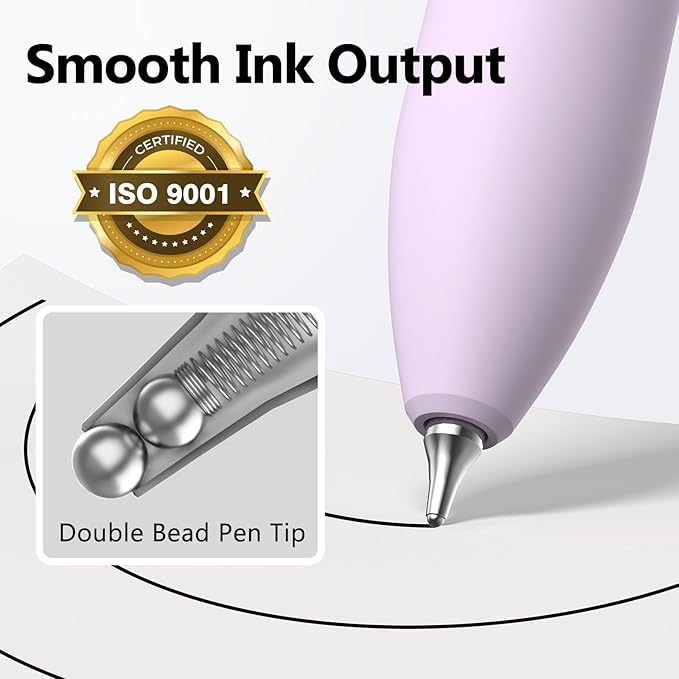 inkipen- 8 Pack Pens, Gel pens Black Ink, Fine Point(0.5mm),Quick-Drying Smooth Writing,School and Office Supplies