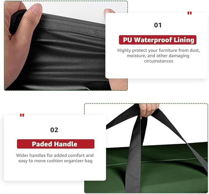 2 Pack 9-12 Ft Tall Christmas Tree Storage Bag 420D Xmas Tree Storage Bag Extra Large Artificial Christmas Tree Bag with Reinforced Carry Handles and Zippers