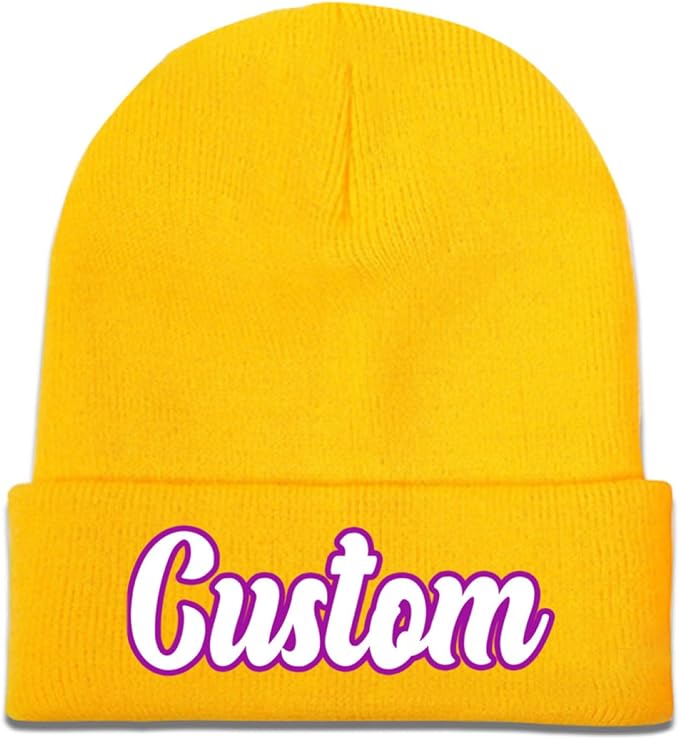 Custom Beanie with Photo Text Logo Design Your Own Personalized Knitted Hats Customized Beanie Custom Hats for Men Women