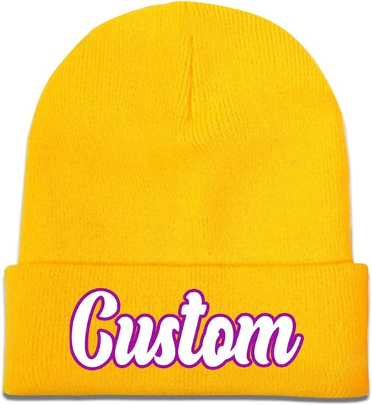 Custom Beanie with Photo Text Logo Design Your Own Personalized Knitted Hats Customized Beanie Custom Hats for Men Women