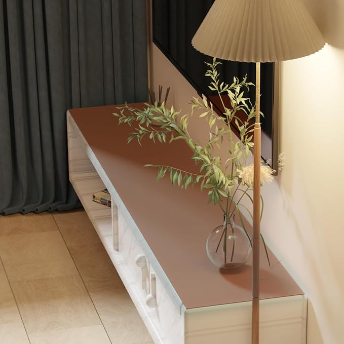 Dresser Top Cover - Can Be Used On Both Sides Waterproof and Easy to Clean Good Flatness Used for Dresser Table(Brown+Gray 10x42)