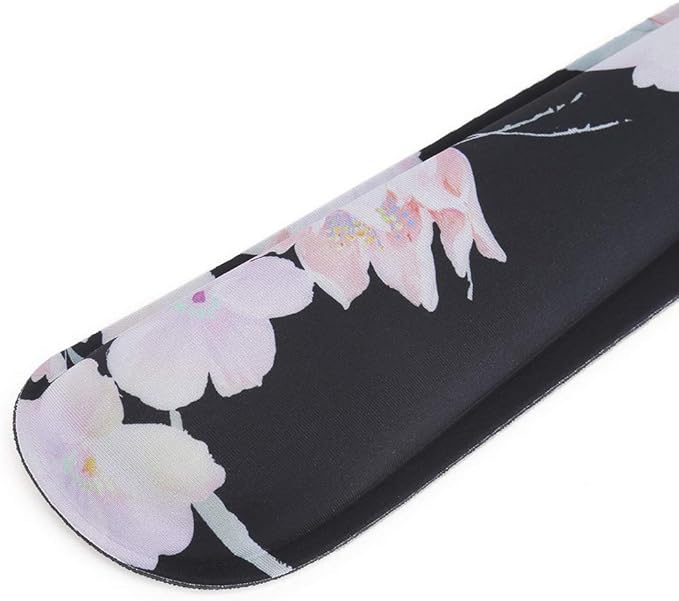 RICHEN Keyboard Wrist Rest and Mouse Pad with Wrist Support, Memory Foam Set for Computer/Laptop/Mac,Gaming and Office, Sturdy & Comfortable & Lightweight for Easy Typing & Pain Relief (Flowers)