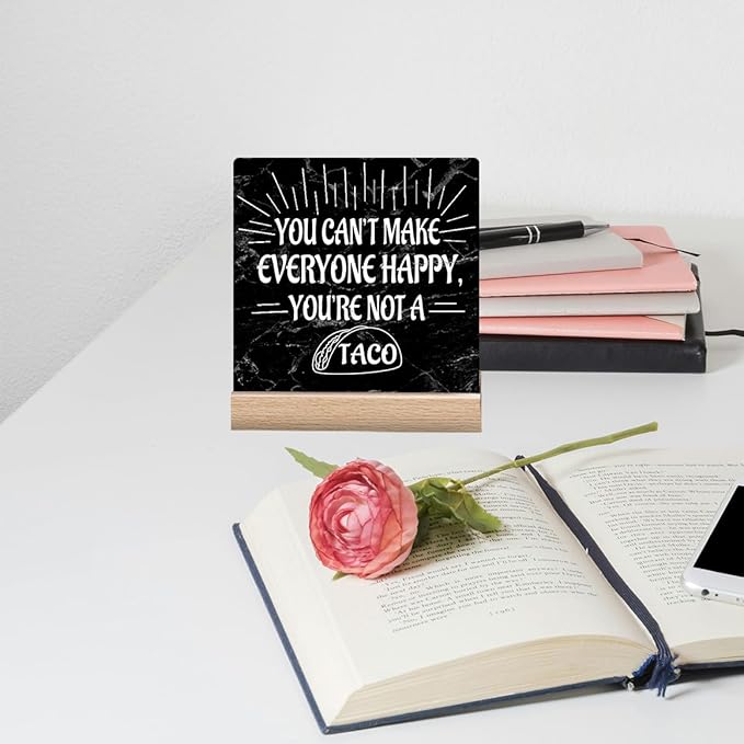 Funny Office Desk Decor Signs For Women Home Kitchen You Are Not A Taco Sign Cute Office Decorations For Work Women Fun Leadership Gifts Funny Desk Accessories For Work Therapist Office Decor