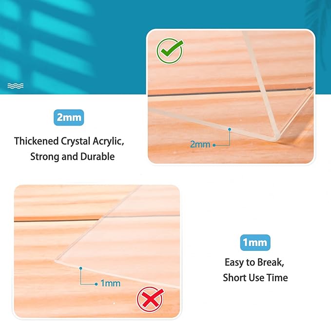 Acrylic Sign Holder 6 Pack 8.5x11 Slant Back Acrylic Stands for Display Plexiglass Clear Acrylic Display Stands for Ad Frame, Picture Photo Frames, Promotions, Restaurants, Office, Store, Home