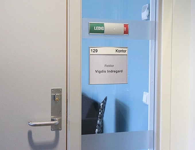 Set of 3, SLIDER SIGN HOLDER FOR DOOR OR WALL MOUNT NAME PLATE FRAME DISPLAY CURVATURE PLAQUE SILVER ALUMINUM 8.0" W x 2.36" H