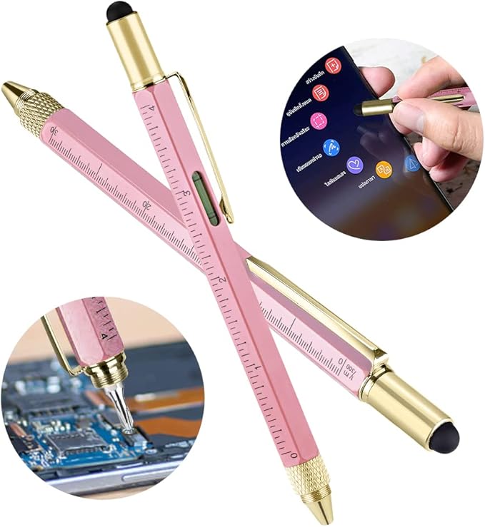 Dad Gifts for Fathers Day, Hongred 6 in 1 Multitool Pen, Stocking Stuffers for Mens Gifts for Him Husband, Father's Day for dad, Birthday for Men, Tools Cool Gadgets,Office Gift