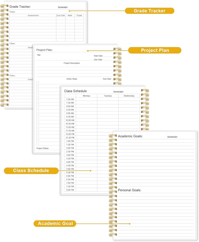 Academic Planner for 2026 or Anytime - 8.5" x 11" Undated Weekly Student Planner For Homeschool, High School, College & Nursing Students, 200 Pages, Green