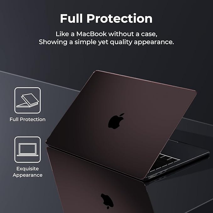 KEROM Black Clear Case for MacBook Air 13 inch 2025-2022 M4 M3 M2 A3240 A3113 A2681, Ultra Thin Plastic Hard Shell & Keyboard Cover for MacBook Air 13.6 inch Case M4 M3 M2, Crystal Clear Black