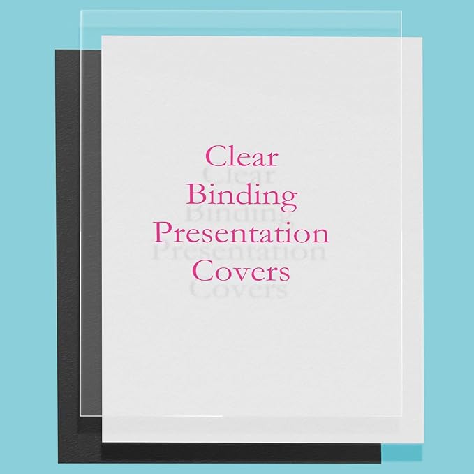 TOTiyea 200 Pack 7 Mil PVC Binding Presentation Covers, Clear Report Covers for Binding,8.5x11 Inches,Letter Size