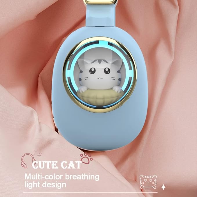 Girls Wired Headphones With Microphone - Blue Gaming Headset for Kids, School - Noise Cancelling, Over Ear, Wireless, Bluetooth Earbuds (Blue Gold)