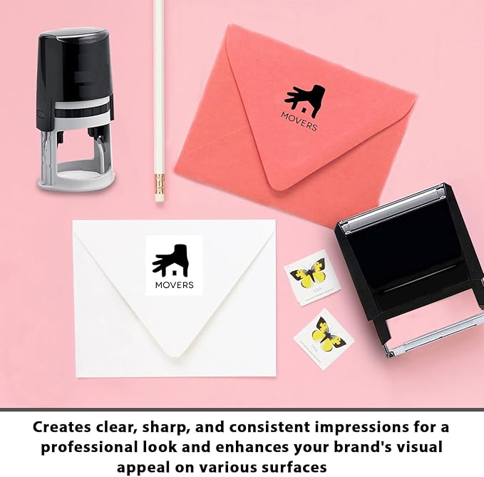 Choose Size - Logo Stamp | Custom Stamp | Personalized Business Stamp | Business Logo Stamp | Business Logo Personalized Stamp or Image Small Large Medium Round Custom Stamps Self Inking