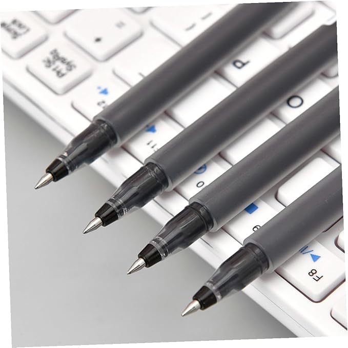 10pcs Gel Ink Pens Black Fine Tip Large Ink Capacity Smooth Writing Office School Supplies