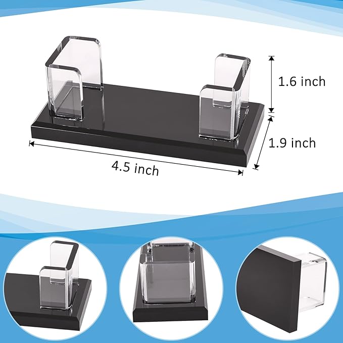2 Pack Business Card Holder for Desk, Multiple Business Card Holders, Acrylic Business Card Display Stand for Office, Home, Restaurant, Exhibition