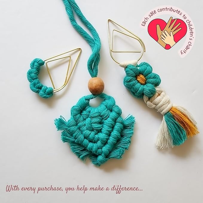 Set of 3 Whimsical Bookmark | Book tabs Classroom Must Haves Crochet Flower Bookmark Paper Clips Bullet Journal Tassels for Bookmarks Cute Things Teacher Must Haves