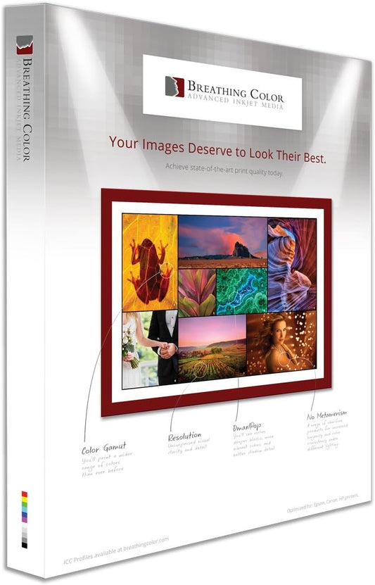 Optica One is a Luxurious 300 gsm Smooth Matte Fine Art Inkjet Paper Offered in size 17"x22”, 25 Sheets; Its Bright White Color is Ideal for Black and White and Color Prints. 100% Archival Certified