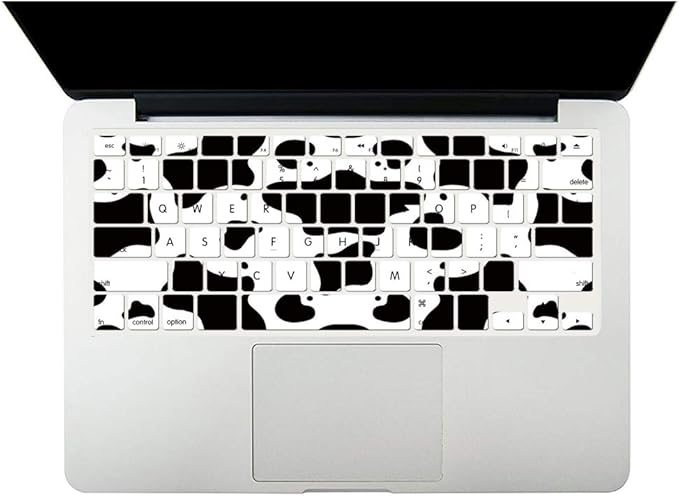Case Compatible with MacBook Retina 12 Inch(Model A1534, Release 2017 2016 2015),Plastic Hard Shell Protective Cover & Keyboard Skin for MacBook 12 Inch with Retina Display - Milk Cow