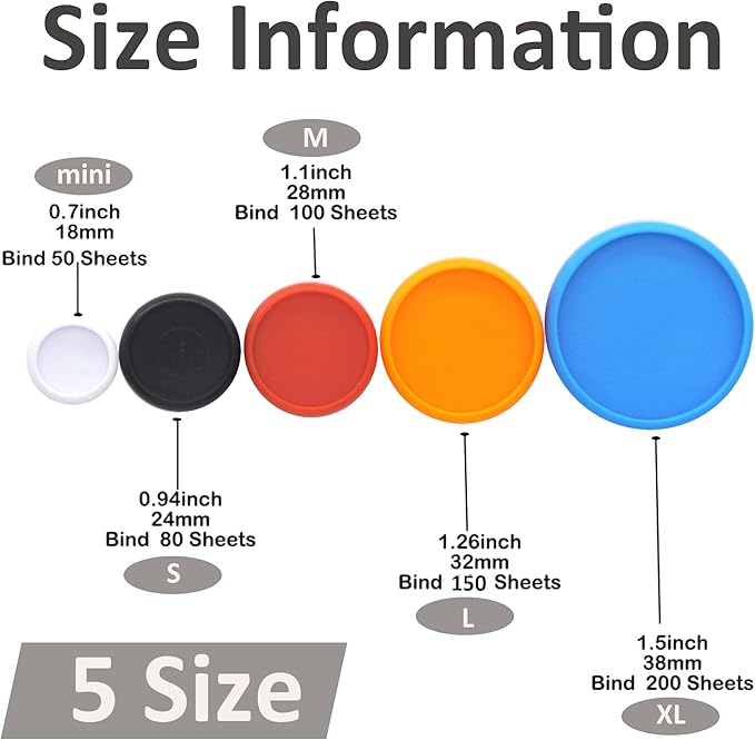 100pcs Discbound Notebook Discs DIY Planner Accessoriesfits for Tul,Levenger,Arc,Happy Planner,Talia(Solid Mixed,1.5inch/38mm)