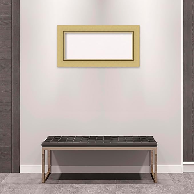 Amanti Art White Cork Board for Wall, 18x36 Vision Board with Gold Frame, Medium Corkboard Office Decor for Home Organization, Casual Corkboard Pinboard to Display Items for Home Organization in