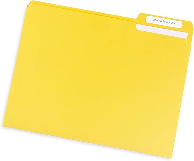 Blue Summit Supplies 100 Warm Tones File Folders, 1/3 Cut Tab, Letter Size, Assorted Colors, Great for Organizing and Easy File Storage