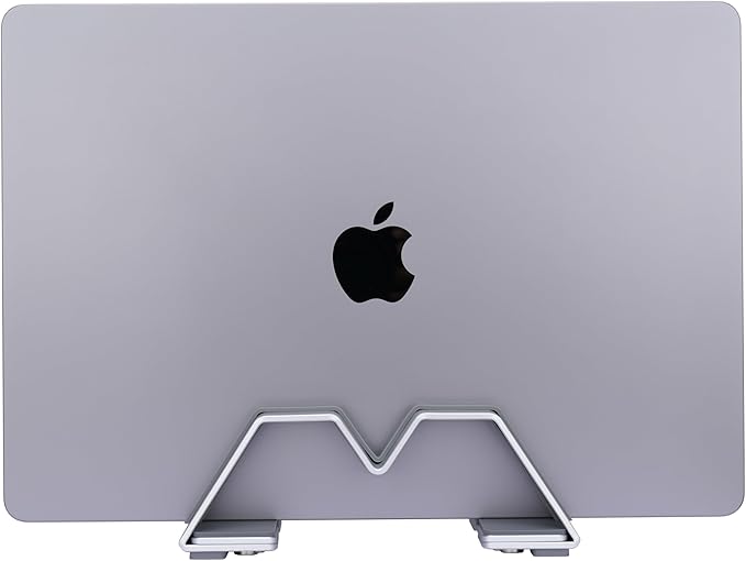 Adjustable Vertical Laptop Stand - Aluminum, Universal Fit for All Laptops (10-30mm Thickness) - Fashion Design, Adjustable Width, Anti-Slip & Scratch-Resistant, Patented Design