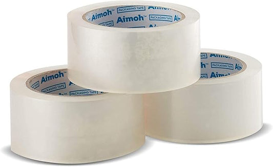Aimoh 36 Rolls Heavy Duty Clear Packing Tape -Acrylic Adhesive- 2.7mil Ultra Strong Commercial Grade- Size 1.88 x 60 Yard- 3 Inch Core- Refill - 36 Rolls (11631-36)