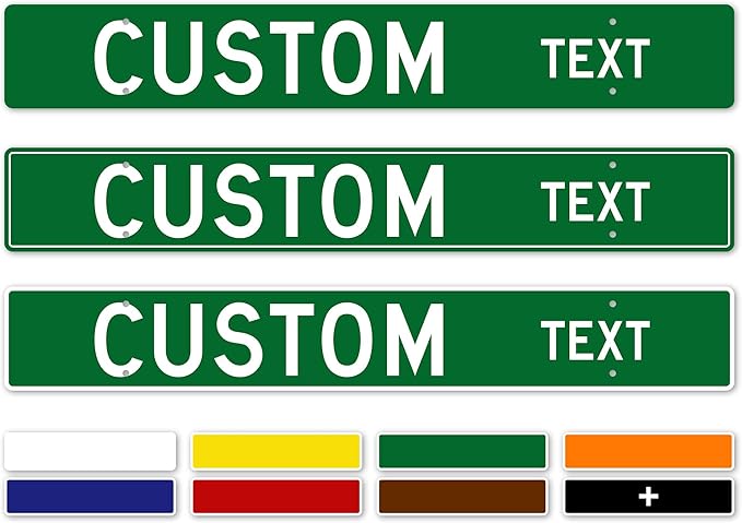Custom Street Sign, Road Sign, Address Sign, 8 Colors, Reflective Option, Mounting Options, 6x42 Inch, Thick Rust-Free AlumaBond, USA Made by My Sign Center, (Classic)