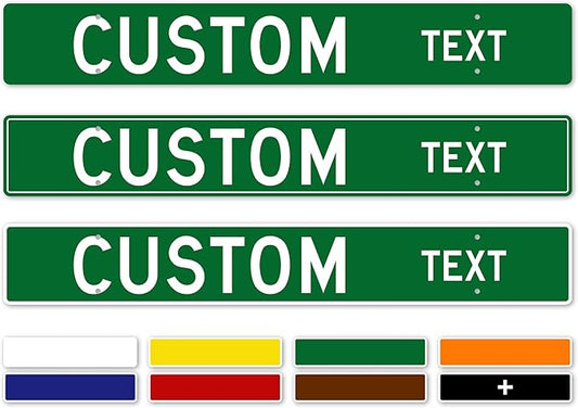 Custom Street Sign, Road Sign, Address Sign, 8 Colors, Reflective Option, Mounting Options, 6x42 Inch, Thick Rust-Free AlumaBond, USA Made by My Sign Center, (Classic)