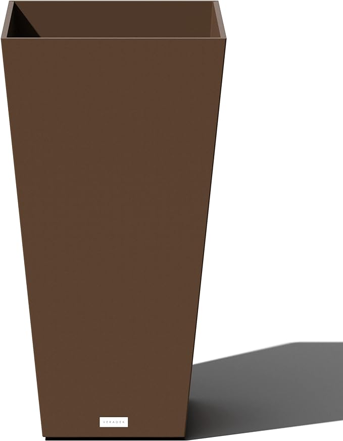 Veradek V-Resin Indoor/Outdoor Taper Planter (30 inch, Espresso)