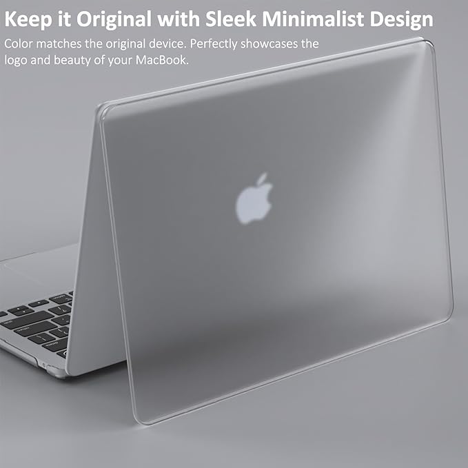 KEROM Matte Clear Case for MacBook Pro 14 inch 2025-2021 M5 M4 M3 M2 M1 Pro/Max Chip A3434 A3112 A3185 A3401 A2918 A2992 A2779 A2442, Ultra Thin Matte Plastic Hardshell & Keyboard Cover, Frosted Clear