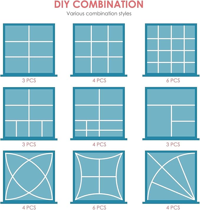 8Pcs Drawer Dividers, Adjustable Drawer Organizer for Socks, Underwear, Makeup, Can Help Tidy Kitchen, Bedroom, Dresser White