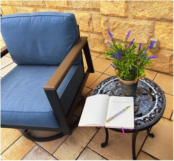 Channie's Beautiful Floral Rollerball Pen - Smooth Writing & Perfect for Home Office, Pen for Handwriting, Great Gift Idea for Teachers, Graduation Coworkers - Teal